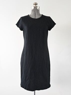 Gap Black Short Sleeve T Shirt Dress w/ Chest Pocket Size S